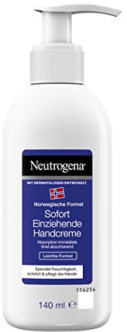 Neutrogena Immediately Absorbing Hand Cream, Light Formula, Pack of 2 (2 x 140 ml)