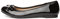 Lilley Gerri Womens Black Patent Ballerina - Size 4 UK - Black