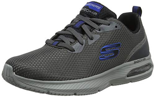 Skechers Men's DYNA-AIR Trainers, Grey (Charcoal Mesh/Black Trim Ccbk), 11 (46 EU)