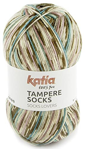 Katia 100 - Ovillo de lana para calcetines (6 capas, 150 g)