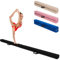 GOPLUS Schwebebalken für Zuhause, 210x10x6,5cm Gymnastikbalken Balancierbalken mit Griffen, Turnen Balken rutschfest für Kinder & Anfänger (Schwarz)