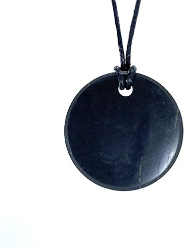 TENET - PIETRA DI SHUNGITE NATURALE 100% russia (CIONDOLO DI PROTEZIONE EMF DISCO)