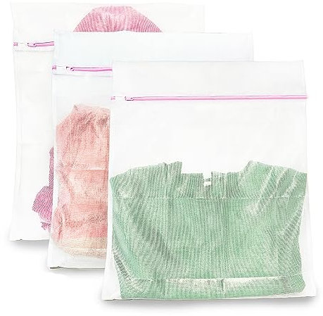 3 Stück wäschenetz wäschebeutel für waschmaschine, wäschesack reise wäschesack Waschnetztasche Mit Reißverschluss Geeignet für Mäntel, Pullover, Hemden, Socken, Jeans (60x60cm)