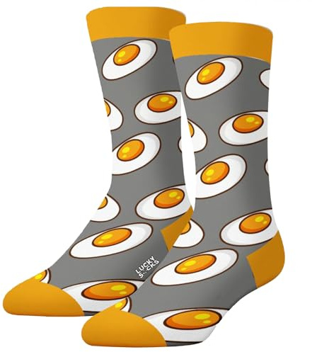 Par de calcetines largos Lucky Socks diseño huevos fritos 41-46