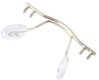 Generico Ponte di ricambio for occhiali con montatura senza montatura, ponti nasali in acciaio inossidabile con nasello NB015(NB015 Silver)