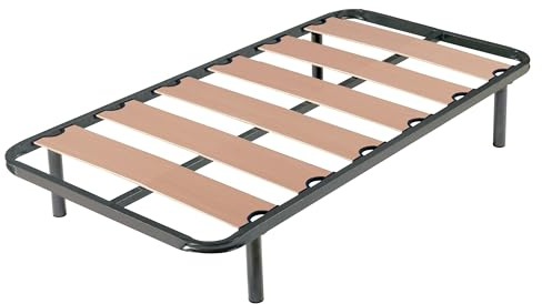 Shiito | Somier Dan de láminas con Patas | Estructura Robusta y diseño Funcional con antiruido | Descanso y Estabilidad garantizados | 105x190 cm