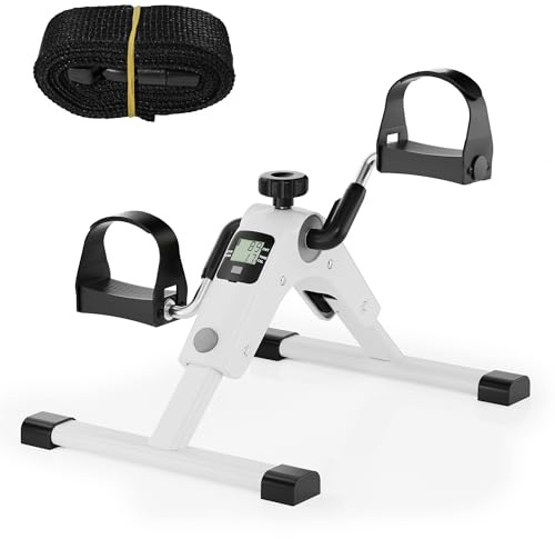 MOMODA Under Desk Bike Pedal Exerciser with LCD Display Portable Mini Exercise Bike for Arm and Leg