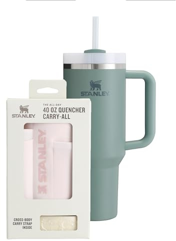 STANLEY 1913 Quencher H2.0 1.2L + Carry-All - Shale | Cold For 11 Hours - Iced For 48 Hours - Includes All-Day Quencher Carry-All