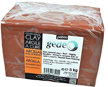 Gedeo 766405 5 Kg Kiln Fired Clay, Red