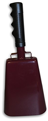 Toys+ Large 11 Inch Cowbell with Handle Maroon