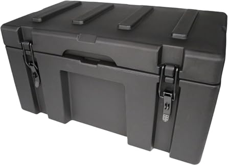 horntools Transportbox - Wasserdichte Reisebox - Lagerbox Stapelbar - 3,6mm dickes Polyethylen - Sichere Befestigung & Verschlüsse - Auto, Dachträger, Jagd, Boot & Camping Zubehör - 50l