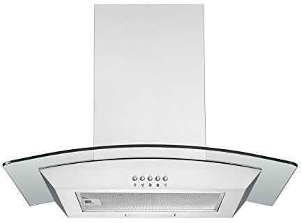 respekta Dunstabzugshaube Kaminhaube Glasschirmhaube Wandhaube 60 cm Glas LED