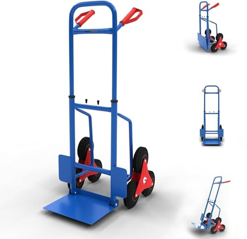 MAXCRAFT Diable Pliable Chariot de Transport Charge Max 150 kg Multi-Purpose Escalier 6 Roues pour l'Intérieur Extérieur
