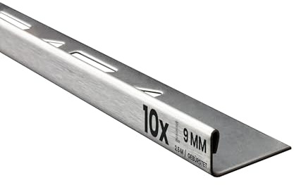 10x L-Profil Edelstahlschiene Fliesenschiene Fliesenprofil L250cm 9mm gebürstet