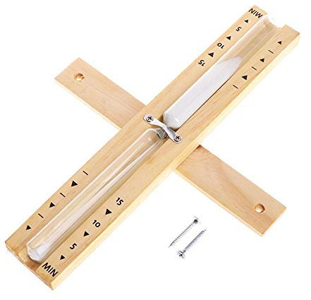 Gobesty Sanduhr Sauna, 15 Minuten Holz Sandglass, Saunazubehör Zeitmesser Sandclock, Sauna Zeitmessgerät mit Rotierender Sanduhr, Hitzebeständig Wandmontage Umweltfreundlich Sauna Sanduhr