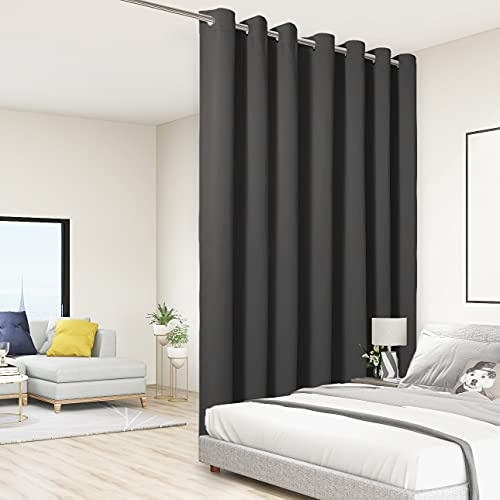 Bonzer Cortina divisora de habitación Extra Ancha, privacidad Total, Ojales en la Parte Superior, Cortinas Opacas con Aislamiento térmico para Ventana Deslizante, 108 Pulgadas de Largo x 108 Pulgadas