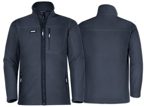 Uvex Echor Giacca in pile - Giacca da lavoro da uomo - Giacca outdoor con fodera in pile Sherpa, Blu scuro, XXL