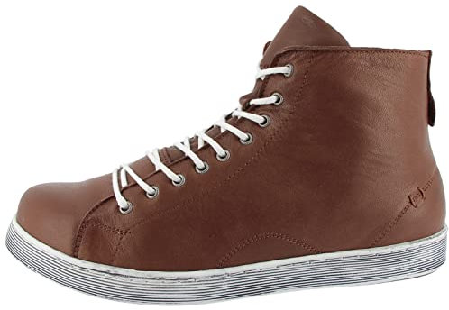 Andrea Conti Damen High Top Sneaker, Mokka, 41 EU