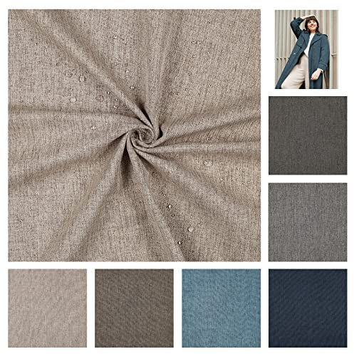 Outdoorstoff melliert 0,5 m wasserabweisend Polyester gummiert Funktionsstoff Farbwahl, Farbe:008 - beige