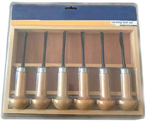 Set di scalpelli per Intaglio del Legno, 6 Pezzi di Utensili affilati Scalpello per Intaglio a Mano Cucchiaio da Intaglio Set di Ciotole Strumenti Fai-da-Te per Il Taglio del Legno al tornio