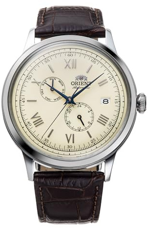 Orient Mécanique Classique (40,5 mm) Cadran crème/Bracelet Cuir Marron RA-AK0702Y30B