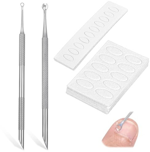 Nagelhautschieber Nagelhautschneider Cuticle Pusher Doppelkopf Edelstahl mit 10 Schleifpapier, Doppelkopf Cuticle Pusher Sandpaper Nagelschieber Nagelhautschneider Werkzeug für Maniküre und Pediküre