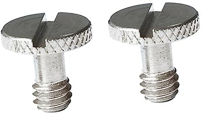 Holibanna Lot De 5 Vis À Tête Plate pour Trépied D'Appareil Photo Fixation Rapide Robuste pour Support D'Éclairage 1/4&Quot; Fixation Rapide en Fer Nickelé Argenté