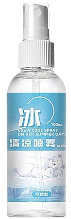 Spray Rinfrescante Corpo 100 Ml Spray Cool Fine Per La Stagione Calda, Sprays Ghiaccio Sportivo Per Corpo E Viso, Liquido Refrigerante Per Auto E Indumenti