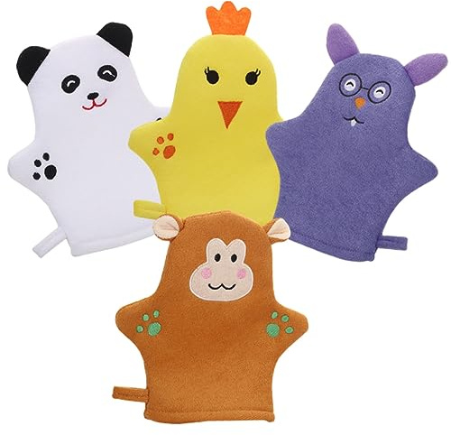 GALPADA 4pièces Gommage Corps Exfoliants pour Bain Nettoyants Corps et Douche à Motifs Confortables