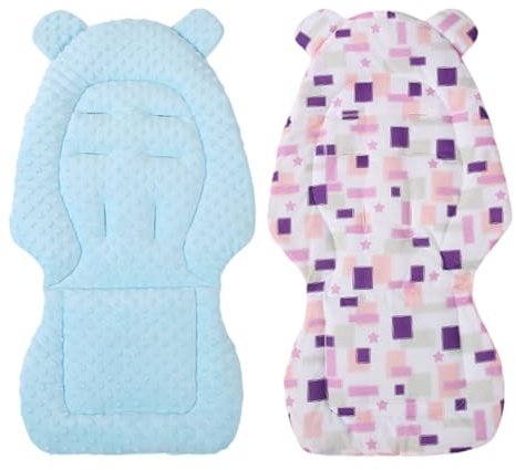 Colchoneta Silla Paseo, Almohadilla Reversible Para Cochecitos, Cojín Silla De Paseo Para Cochecito De Doble Cara, Para El Cochecito Y Asiento De Carro, 40 X 80 CM