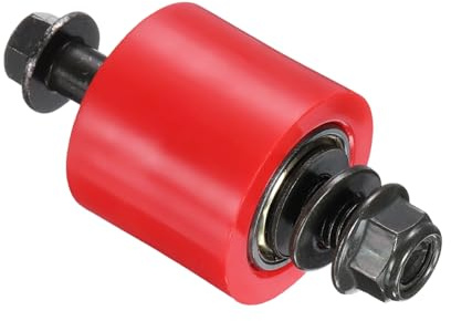 PATIKIL 8mm Rullo Di Tensionamento Catena, Rullo Di Tensionamento Catena Mini Bike Parti Nylon Tipo Cilindrico Ruota Guida Catena Set Slider Per Mini, Rosso