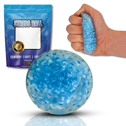 Gifton - Mini Beads DNA Stress Relief Ball Novelty Sensory Fidget Toy for ADHD Anxiety Physio Therapy - Gift for Kids Adults Men Women Teen - Birthday Present for Boy Girl Christmas Stocking Filler