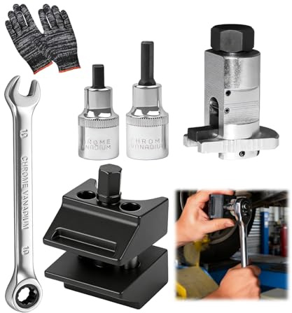 ZHEHNSA 4pcs Herramienta de expansión de suspensión, Herramienta Amortiguador y Herramienta de Amortiguador, Caja de rodamiento de Rueda de Acero endurecido, para automóviles SUV Incluye Guantes