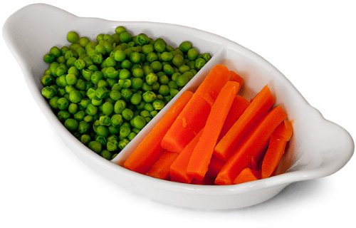 Genware Royal 2 Division Vegetable Dish 28cm | Porcelain Dishes, White Dishes, Veg Dishes, Side Dishes - Oven to Tableware