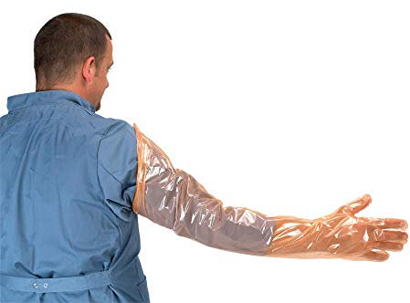 Orange Super Sensitive Arm Length Glove Box 100