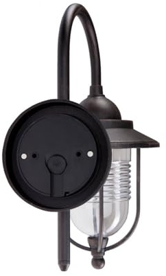 Outdoor Wall Light 'Meret' dimmable (Antique, Vintage) in Clear Made of Aluminium (1 Light Source, E27) from Lindby | wall lamp for Exterior/Interior Walls, House, Terrace und Balcony