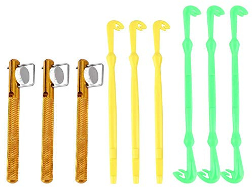 Zerone Set di Attrezzi per Legare i Chiodi Rapidi per la Pesca, 3PCS Attrezzo per i Nodi di Pesca per Rimuovere Gli Ami Loop Tyer & Disgorger per la Pesca a Mosca