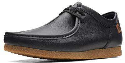 Clarks Homme Shacre II Run Tissu Oxford, Cuir Noir, 45.5 EU