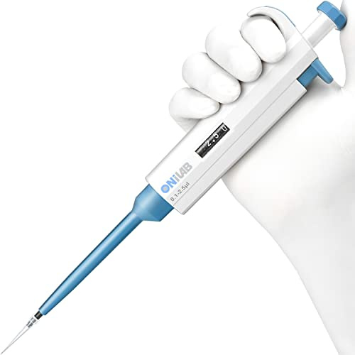 Onilab 0,1-2,5 μl laboratoire pipette monocanal laboratoire scientifique micropipette volume réglable manuellement, haute précision, pipette……