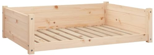 vidaXL Lit pour Chien 95,5x65,5x28 cm Bois de Pin Solide Canapé Couchage