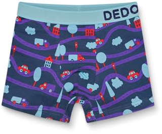 Dedoles Calzoncillos Hombre y Chico Ropa Interior Algodón Boxer Muchos diseños Divertidos Dinosaurios Hockey Patos, Color: Azul, diseño: Tráfico (niño), tamaño: 2-4 años