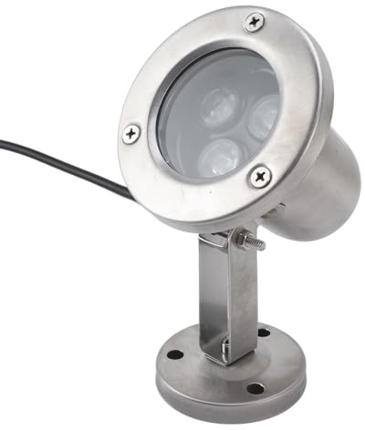 Sxhlseller Luz para Estanque, Foco Sumergible LED de 3 W, Ahorro de Energía, Foco Subacuático LED Impermeable IP68 de Acero Inoxidable para Piscina con Fuente, Fácil Instalación (Blanco