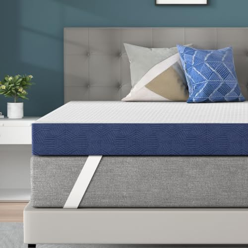 BedStory 10 cm Topper 160 x 200 cm, H3&H4 Protector de colchón de gel de espuma viscoelástica transpirable con funda lavable para sofá cama con somier Mattress, certificado Öko-Tex