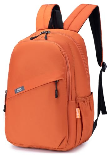 BAGZY 40x30x15cm Underseat Cabin Bag Luggage Waterproof Travel Backpack Under Seat Hand Luggage 40 x 30 x 15 British Airways jet2 Laptop Rucksack 14 Inch Lightweight Small Daypack for Work Orange