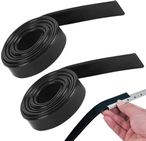 WeddHuis 2 piezas goma de repuesto para ventanas y cristales, limpiacristales de silicona, recortable y suave, ideal para limpia cristales y rasqueta limpiacristales (105 cm)