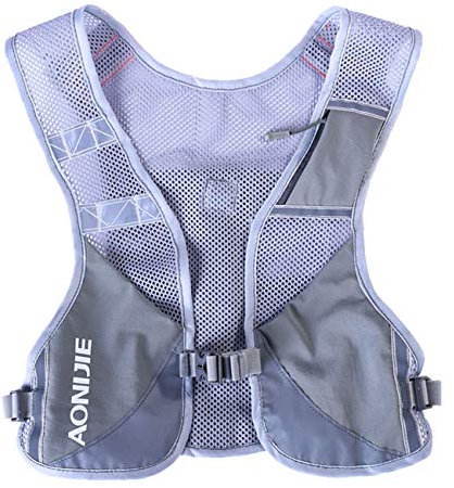 AONIJIE Ultraleicht Trinkrucksack Laufen Marathon Rucksack Getränketasche (Grau)