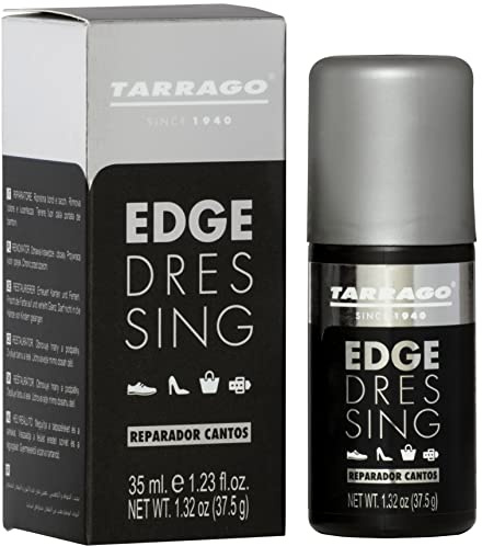Tarrago | Edge Dressing 35 ml | Tinta para Reparar Daños en Cantos, Suelas y Tacones de Zapatos | Tinte para el Cuidado y Reparación del Calzado | Apto para Superficies de Cuero y Goma (Negro 18)