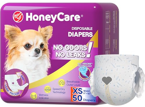 Pannolini monouso per cani, completamente assorbenti, taglia XS