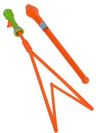 Simba 107286005 - Bubble Fun Seifenblasen Stab XL, Faltmechanismus, Riesenseifenblasen, 220ml Lauge, 61cm, ab 3 Jahre