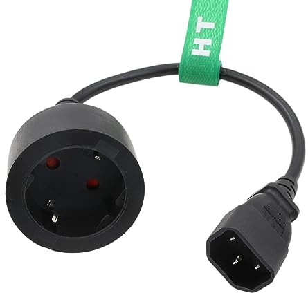 HangTon USV PDU Kabel IEC320 C14 auf Euro Schuko Buchse Schutzkontakt Steckdose CEE7/3 Netzkabel Adapter 16A 250V 3-poliges 30cm